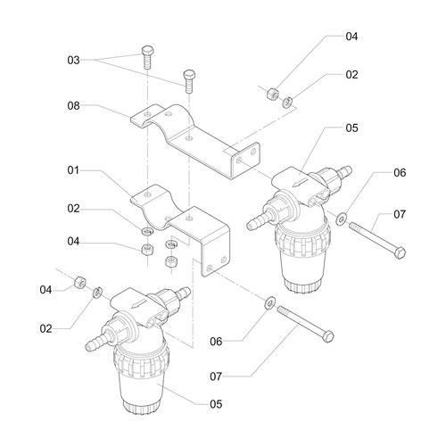 FILTRO DE LINHA II ESQUERDO 4 VIAS - 296327 - VERSÃO - SAP-2010/7-  -0