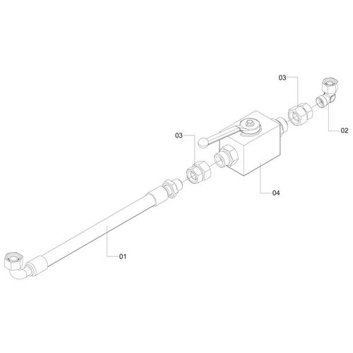 MANG. LIGACAO TUBO TRAS. DIANT. DIR. ESQ 307587 (CONJUNTO COMPLETO)