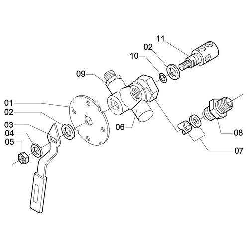 VALVULA DIRECIONAL DE 3 VIAS  -  MODELO - 347492 - VERSÃO - 0-0/0-  -0
