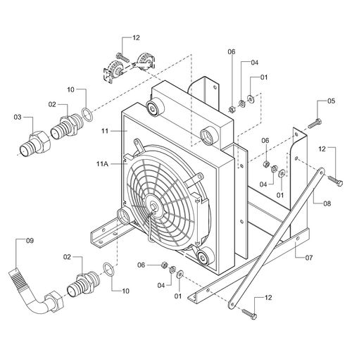 MONTAGEM HIDRÁULICA RADIADOR DE OLEO 369819 (CONJUNTO COMPLETO) MONTAGEM HIDRÁULICA RADIADOR DE OLEO 369819 (CONJUNTO COMPLETO)