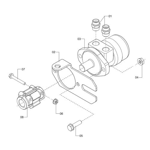 MOTOR HIDRÁULICO DO TRANSPORTADOR TRANSV - 369843 - VERSÃO - SAP-2010/1-  -0