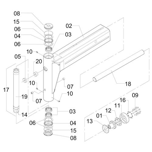 PERNA EXTENSÍVEL ESQ. - MONTAGEM MECÂNIC 383224 (CONJUNTO COMPLETO) PERNA EXTENSÍVEL ESQ. - MONTAGEM MECÂNIC 383224 (CONJUNTO COMPLETO)