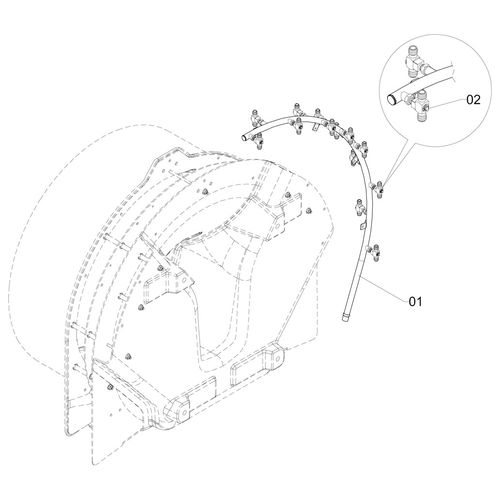 RAMAL ESQUERDO - COMPLETO P/ 13 BICOS 389023 (CONJUNTO COMPLETO)