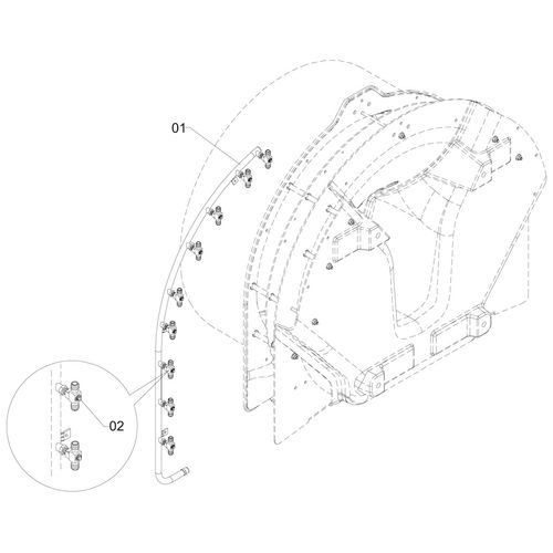 RAMAL DIREITO - COMPLETO P/ 9 BICOS 389171 (CONJUNTO COMPLETO)