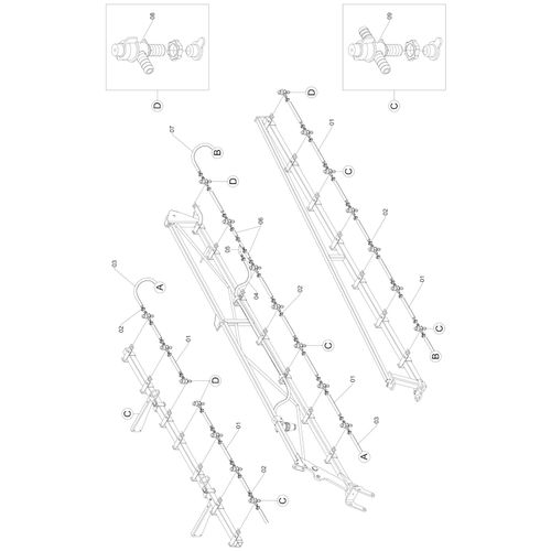 MANGUEIRAS DIREITA/ESQUERDA AM-12/2V 392761 (CONJUNTO COMPLETO)