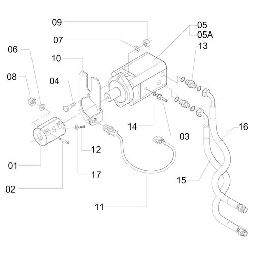 MOTOR HIDRAULICO TRANSPORTADOR VERTICAL 403311 (CONJUNTO COMPLETO)