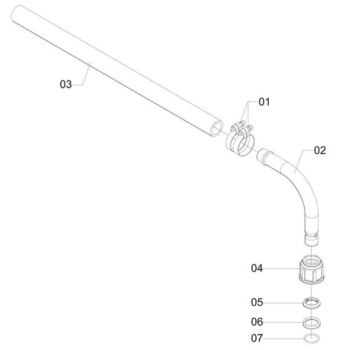 MANGUEIRA  DO FILTRO DE LINHA AO SEGMENT 409342 (CONJUNTO COMPLETO)