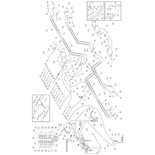 CIRCUITO HIDRÁULICO DAS BARRAS 410324 (CONJUNTO COMPLETO)
