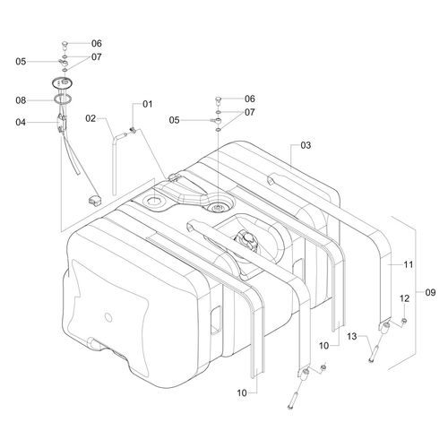 TANQUE DE COMBUSTÍVEL - MONTAGEM 413138 (CONJUNTO COMPLETO)