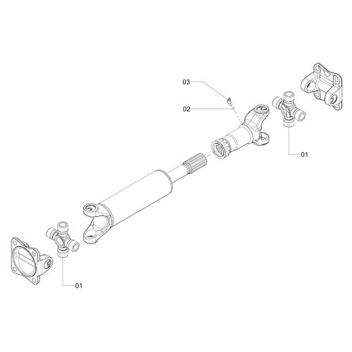 CARDAN 1075 FLANGE FLANGE 6041-1036 DANA 435545 (CONJUNTO COMPLETO)