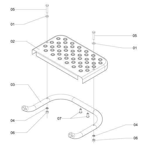 CONJUNTO DE ESTRIBO COM BASE 503995 (CONJUNTO COMPLETO) CONJUNTO DE ESTRIBO COM BASE 503995 (CONJUNTO COMPLETO)