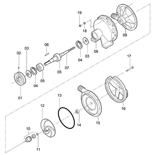 BOMBA CENTRIFUGA PARA 140 L./MINUTO - 517714 - VERSÃO - 0-0/0-  -0