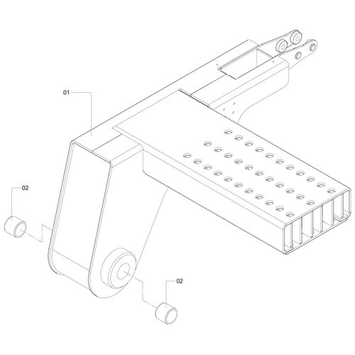SUPORTE DA PERNA C/ BUCHAS - DIREITO 523836 (CONJUNTO COMPLETO) SUPORTE DA PERNA C/ BUCHAS - DIREITO 523836 (CONJUNTO COMPLETO)