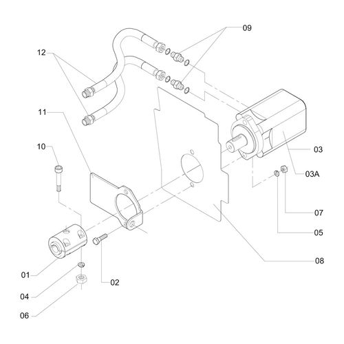 MONTAGEM MOTOR HIDR. HORIZONTAL ESQ - 527811 - VERSÃO - SAP-2010/10-01-0