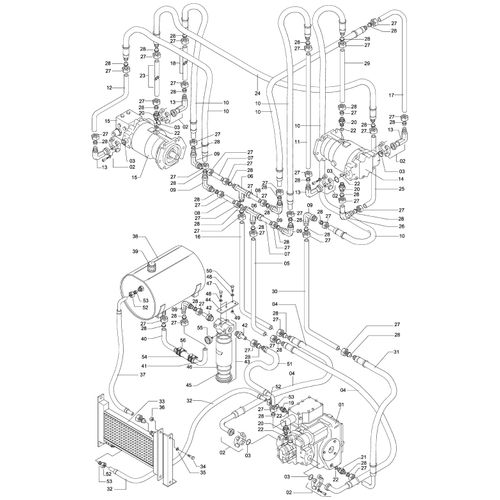 CIRCUITO DE TRANSLACAO - BOMBA E MOTOR S 531772 (CONJUNTO COMPLETO) CIRCUITO DE TRANSLACAO - BOMBA E MOTOR S 531772 (CONJUNTO COMPLETO)