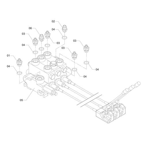 Comando hidráulico a cabo completo 580125 (CONJUNTO COMPLETO) Comando hidráulico a cabo completo 580125 (CONJUNTO COMPLETO)