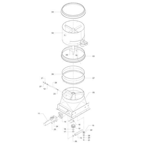 DUTO INTERMEDIARIO JS-2600 GIRATORIO 580548 (CONJUNTO COMPLETO)