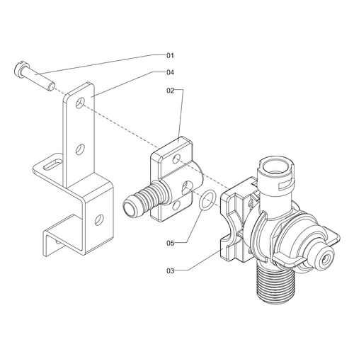 Porta bico duplo c/antigot. p/ mang dir 585547 (CONJUNTO COMPLETO)