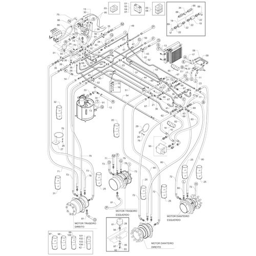 CIRCUITO HIDRAULICO DA TRANSM. - K-3 4X4 - 608117 - VERSÃO - SAP-2011/2-03-0