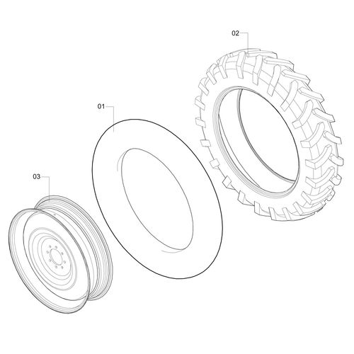 RODA COM ARO DW10 E PNEU 12.4/36 - DIREI 633379 (CONJUNTO COMPLETO)