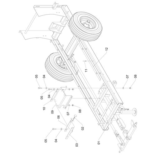 CARRETA COMPLETA ENGATE N°5 EA 11L-15 636522 (CONJUNTO COMPLETO) CARRETA COMPLETA ENGATE N°5 EA 11L-15 636522 (CONJUNTO COMPLETO)