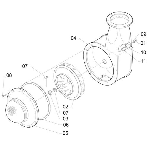 CAIXA DO VENTILADOR COM ROTOR - 638577 - VERSÃO - SAP-2010/11-  -0