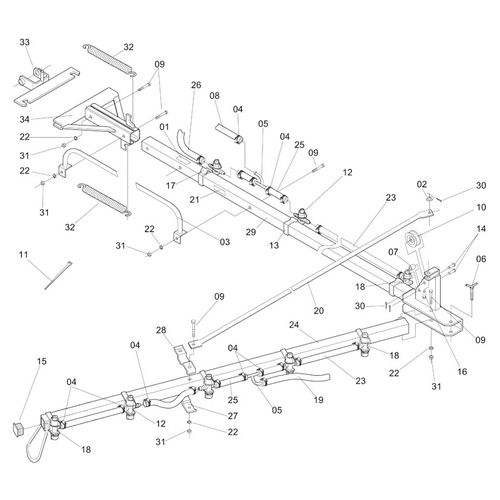 BARRA DE PULVERIZACAO - DIREITA 661561 (CONJUNTO COMPLETO) BARRA DE PULVERIZACAO - DIREITA 661561 (CONJUNTO COMPLETO)