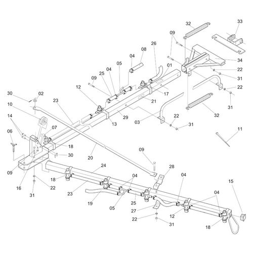 BARRA DE PULVERIZACAO - ESQUERDA 661579 (CONJUNTO COMPLETO) BARRA DE PULVERIZACAO - ESQUERDA 661579 (CONJUNTO COMPLETO)