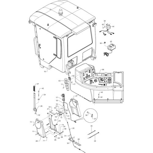 SUBMONTAGEM DA CABINE UNIPORT HIDRO NPK 675792 (CONJUNTO COMPLETO)