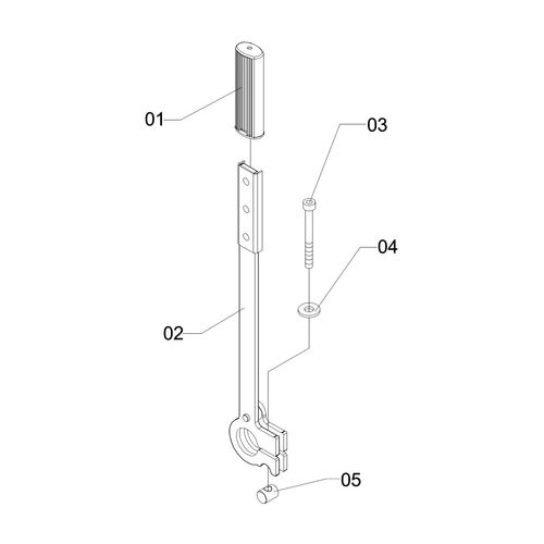 ALAVANCA DA COLUNA DE DIRECAO - MONTAGEM 677021 (CONJUNTO COMPLETO)