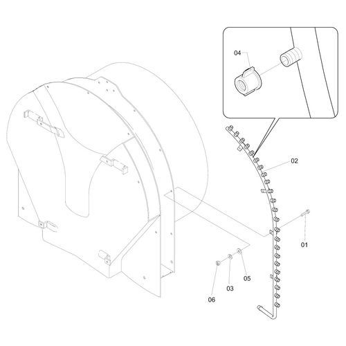 RAMAIS C/23 PB FIXO P/DEFLETOR 2P 681932 (CONJUNTO COMPLETO)