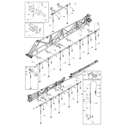 KIT PARA PINGENTES - BARRA DE PULV. 24M 701987 (CONJUNTO COMPLETO) KIT PARA PINGENTES - BARRA DE PULV. 24M 701987 (CONJUNTO COMPLETO)