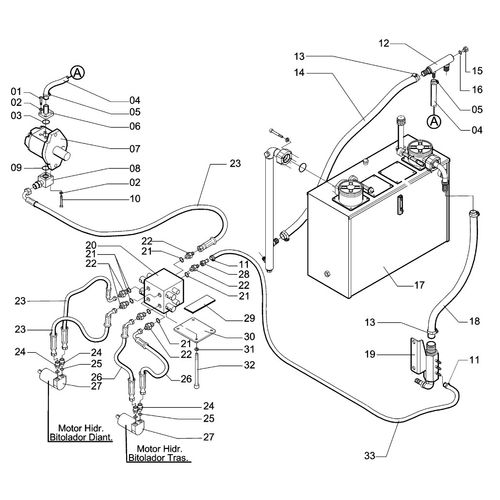 CIRCUITO HIDRÁULICO DOS BITOLADORES - 713230 - VERSÃO - 0-0/0-  -0