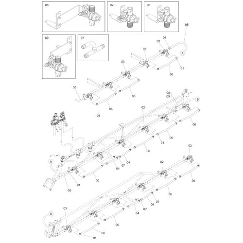 CONJUNTO RAMAL BIJET MANGUEIRA 4 VIAS ES 722736 (CONJUNTO COMPLETO) CONJUNTO RAMAL BIJET MANGUEIRA 4 VIAS ES 722736 (CONJUNTO COMPLETO)