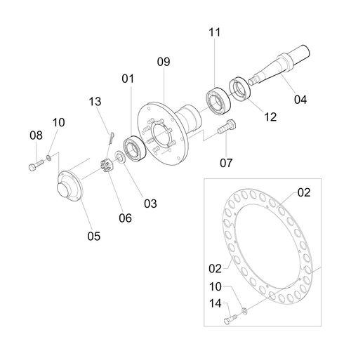 CUBO DA RODA KTR - DIREITO 724930 (CONJUNTO COMPLETO)