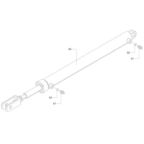 CILINDRO HIDRÁULICO C/NIPLE 732081 (CONJUNTO COMPLETO) CILINDRO HIDRÁULICO C/NIPLE 732081 (CONJUNTO COMPLETO)