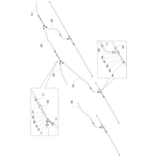 MANGUEIRAS DO SEGUNDO FILTRO (500) 732412 (CONJUNTO COMPLETO) MANGUEIRAS DO SEGUNDO FILTRO (500) 732412 (CONJUNTO COMPLETO)