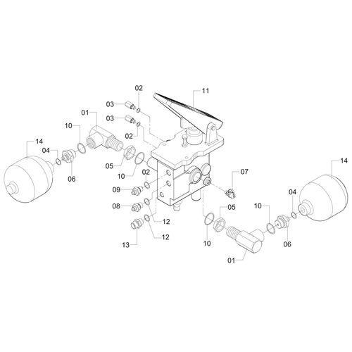 VALVULA DE FREIO COMPLETA PLUS 739789 (CONJUNTO COMPLETO) VALVULA DE FREIO COMPLETA PLUS 739789 (CONJUNTO COMPLETO)