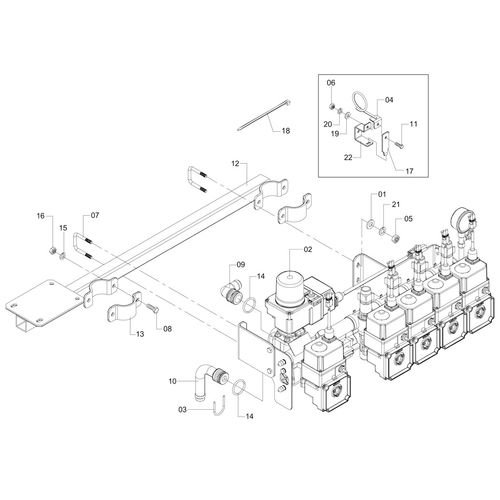 CONJ COMANDO MF ELEL 4V CN800-AM 789917 (CONJUNTO COMPLETO)