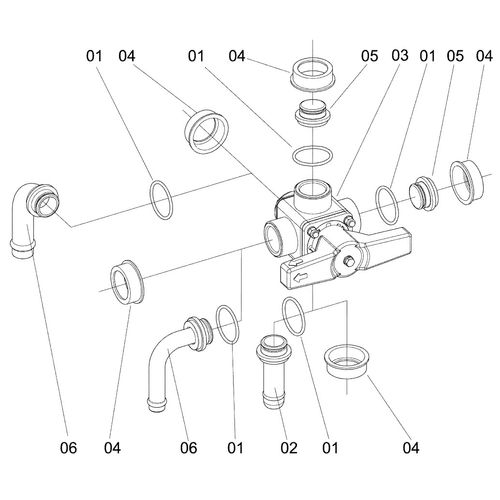 VALVULA 5 VIAS - 2 SAIDAS - COM BICOS 790899 (CONJUNTO COMPLETO) VALVULA 5 VIAS - 2 SAIDAS - COM BICOS 790899 (CONJUNTO COMPLETO)
