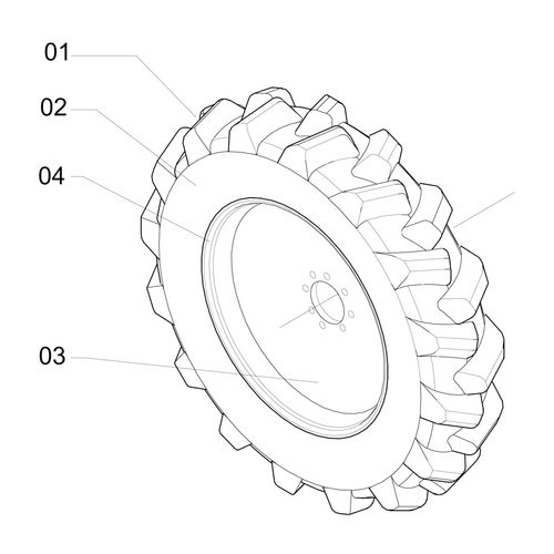 RODA DIANTEIRA - DIREITA - 810960 - VERSÃO - SAP-2010/2-  -0