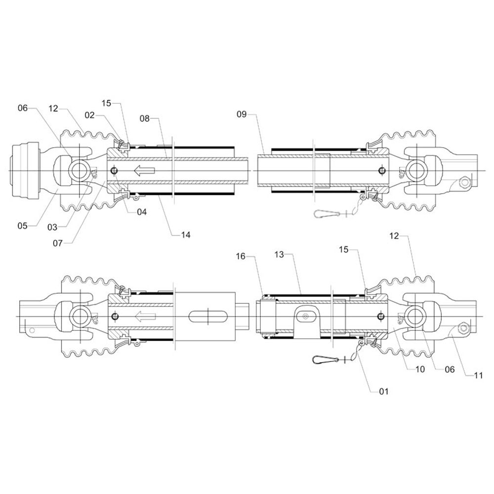 CARDAN CONV 1110 W2300 WALT. Z=8X0 35 - 804393 - VERSÃO - 0-0/0- -0 - Jacto  Mobile