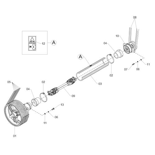 Transmissão motora e complementos 820803 (CONJUNTO COMPLETO)