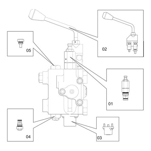 Comando hidráulico - 845693 - VERSÃO - 0-0/0-  -1