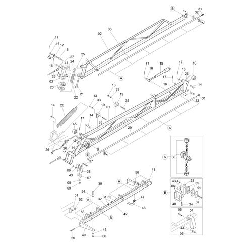 BARRA DE PULVERIZACAO AUTOMATICA DE 14 M 850248 (CONJUNTO COMPLETO)