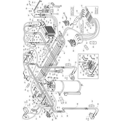 CIRCUITO HIDRAULICO FUNCIONAL COM GRANEL - 852243 - VERSÃO - 0-0/0-B -0