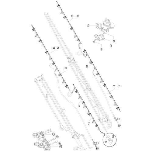 CONJUNTO-RAMAL 500 C/ PORTA BICO BIJET D 861723 (CONJUNTO COMPLETO)