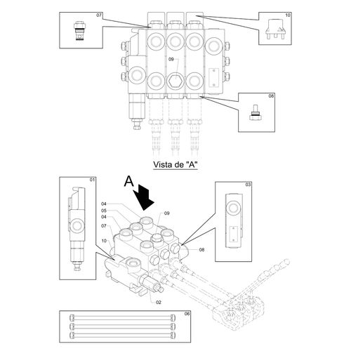 Comando hidráulico 886689 (CONJUNTO COMPLETO) Comando hidráulico 886689 (CONJUNTO COMPLETO)