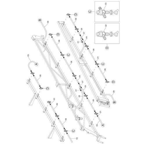 RAMAL AM12 ESP. 50 BIJET 4 VIAS - CONDOR 905943 (CONJUNTO COMPLETO)