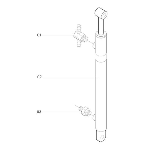 Cilindro hidr Ø25 X Ø40 X 326 c/term - 922468 - VERSÃO - SAP-2012/10-  -0